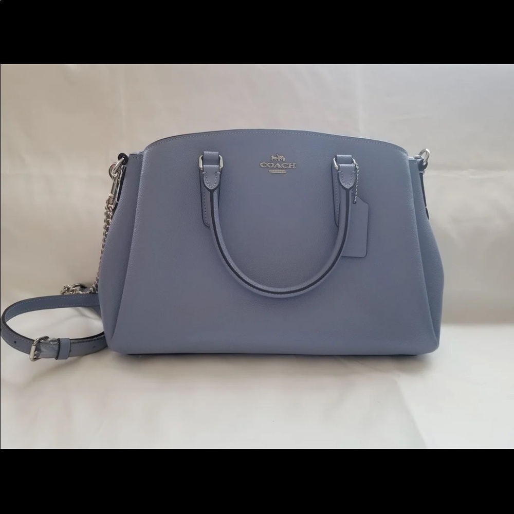 Sage Chain Carryall Leather Satchel